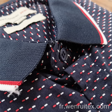 T-shirts polo tricotés quotidiens en coton lycra